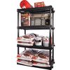 Plano Freestanding Plastic Shelving, Open Style, 24 in D, 36 in W, 62 in H, Gray PLA42000