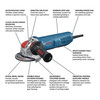 Bosch Angle Grinder, 13 A, Barrel Grip, 5.6 lb GWX13-50VSP