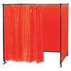 Steiner Welding Booth, 6 ft W, 6 ft H, Orange 538WC-338-6X6
