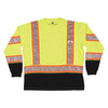Mcr Safety Long Sleeve T-Shirt, Lime, 4XL Sz FFLTC3SLX4