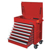 Westward WESTWARD Tool Utility Cart, 7-Drawers, Powder Coated Red, 36" W x 22" D x 39" H 55NJ78