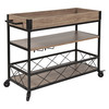 Flash Furniture Kitchen Bar Cart, Oak Wood, Buckhead NAN-JH-17105-GG