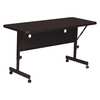 Correll Rectangle Deluxe Adjustable Height Flip Top Training Table, 24" W, 48" L, Black Granite FT2448-07