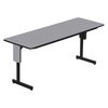 Correll Rectangle Panel Leg Adjustable Height Folding Seminar Training Table, 18" X 60" X 29", Gray Granite SPA1860PX-15