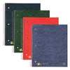 Roaring Spring Case of Wirebound Notebooks, 11"x9", 3 Subject 3 Pkt, 120 sht, College Ruled w/margin, Asstd. Colors 11384cs