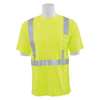 Erb Safety T-Shirt, Class 2, Hi-Viz, Lime, L, Material: 100% Polyester Birdseye Mesh with Moisture Wicking 63049