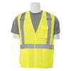 Erb Safety Safety Vest, Woven Oxford, Hi-Viz, Lime, XL, Standards: ANSI class 2 61377