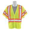 Erb Safety Safety Vest, Break-Away, Hi-Viz, Lime, 3XL 63251