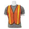 Erb Safety One Size Hi-Viz Vest with Stripe, Orange 14601