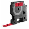 Dymo Adhesive Label Tape Cartridge 1/2" x 23 ft., Black/Red 45017