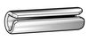 Zoro Select 1/8 X 1/4 Slotted Pin Steel, Plain SLTP1250250BK