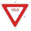 Lyle Yield Traffic Sign, 36 in H, 36 in W, Aluminum, Triangle, English, R1-2-36DA R1-2-36DA