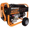 Generac Portable Generator, Gasoline, 5,500 W Rated, 6,875 W Surge, Recoil Start, 120/240V AC, 45.8/22.9 A 5939