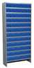 Akro-Mils Steel Enclosed Bin Shelving, 36 in W x 79 in H x 18 in D, 13 Shelves, Blue ASC1879ASTBLU