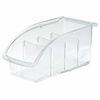 Akro-Mils 25 lb Hang & Stack Storage Bin, Plastic, 5 1/2 in W, 5.3 in H, Clear, 10 7/8 in L 305B1