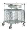 Metro Corrosion-Resistant Wire Security Cart with Solid Top Shelf 600 lb Capacity, 24 in W x 30 in L x SECMLAB