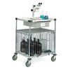 Metro Corrosion-Resistant Wire Security Cart with Solid Top Shelf 600 lb Capacity, 24 in W x 30 in L x SECMLAB