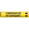 Brady Pipe Marker, Compressed Air, 3/4to1-3/8 In 4032-A