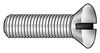 Zoro Select 1/4"-20 x 5/8 in Slotted Flat Machine Screw, Plain 18-8 Stainless Steel, 100 PK 3AWG7