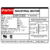 Dayton Capacitor-Start General Purpose Motor, 1 HP, 115/208-230V AC Voltage, 56HZ Frame 6K407