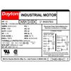 Dayton Capacitor-Start General Purpose Motor, 1/2 HP, 115/208-230V AC Voltage, 56 Frame 6K637