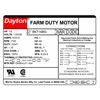 Dayton High Torque Farm Duty Motor, Capacitor-Start, 1/2 HP, 115/230V AC, 1,725 Nameplate RPM, 56 Frame 6K714