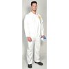 Dupont Collared Disposable Coveralls, 4XL, 25 PK, White, Microporous Film Laminate, Zipper NG120SWH4X002500