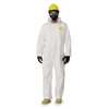 Dupont Collared Disposable Coveralls, 4XL, 25 PK, White, Microporous Film Laminate, Zipper NG120SWH4X002500