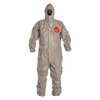 Dupont Coveralls, 6 PK, Gray, Tychem(R) 6000, Zipper TF145TGY2X000600