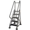 Cotterman 75 in H Steel Rolling Ladder, 5 Steps, 450 lb Load Capacity ST-521 A2 C1 P5