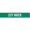 Brady Pipe Marker, City Water, Gn, 8 In orGreater, 7054-1HV 7054-1HV