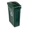 Rubbermaid Commercial 23 gal Dome Recycling Lid, 11 1/2 in W/Dia, Green, Resin, 1 Openings 1788373