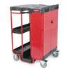 Rubbermaid Ladder Cart with Cabinet, Structural Foam, Metal, 4 to 7 Shelves, 500 lb. FG9T5800BLA