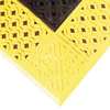 Notrax Black with Yellow Border Interlocking Drainage Mat 30 in W x 3 ft L, 7/8 in 520S3036BY