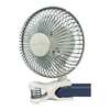 Air King 6" Portable Clip Fan, Non-Oscillating, 2 Speeds, 120VAC, White, Tilting Head 9145