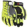 Mcr Safety Mechanics Gloves, XL ( 10 ), Gray/Lime PD2911XL