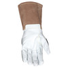 Mcr Safety Leather Gloves, White, L, PK12 48406L