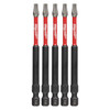 Milwaukee Tool 3-1/2 in. TORX T20 SHOCKWAVE Impact Duty Power Bit (5 pk) 48-32-4578