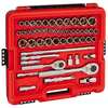 Proto 3/8 in, 1/2 in Drive Socket Set Metric, SAE 52 Pieces 3/8 in to 1 1/8 in, 5.5 mm to 23 mm , Chrome J52352S