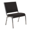 Flash Furniture Contemporary Chair, Plastic, 18" Height, No Arms, Black Fabric XU-DG-60442-660-1-BK-GG