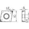 Kyocera Diamond Turning Insert, CNGM433MEHLKBN05M CNGM433MEHLKBN05M