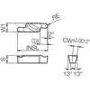 Kyocera Grooving Insert, PVD Carbide GVFR300150ARPR1225