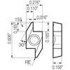 Kyocera Indexable Turning Insert, PVD Carbide ABS15R4015PR930