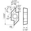 Kyocera Indexable Turning Insert, Cerment ABW15R4005TC60