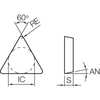 Kyocera Triangle Turning Insert, Ceramic TPG222S00320PT600M