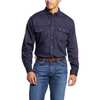 Ariat FR Button Down Shirt, Navy, XL, Tall, Long 10019062