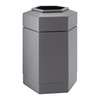Commercial Zone Products 30 gal Hexagon Trash Can, Gray 737103