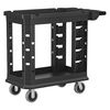 Suncast Commercial Heavy Duty Utility Cart, Plastic, 2 Shelves, 500 lb. PUCSD1937