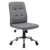 Boss Office Chair, Linen, Armless, Slate Grey B330PM-SG