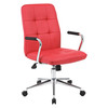 Boss Office Chair, Vinyl, Handlebar, Red B331-RD